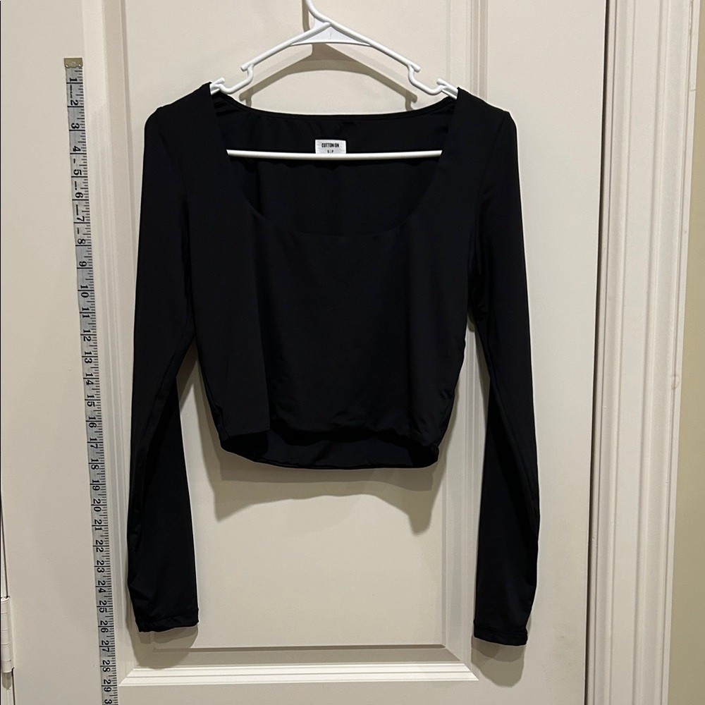 Cotton On Black Square Neck Blouse